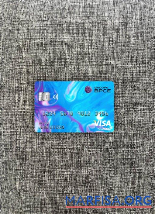 Downloadable France Groupe BPCE bank visa classic card photolook front example